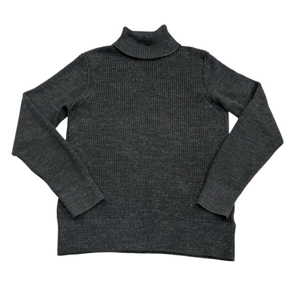 All Saints Sweater Mens Large Gray Knit Turtleneck Cotton Casual Work Office - Picture 2 of 12